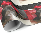 Christmas german shorthaired pointer geschenkpapier (Rolleneckpunkt)