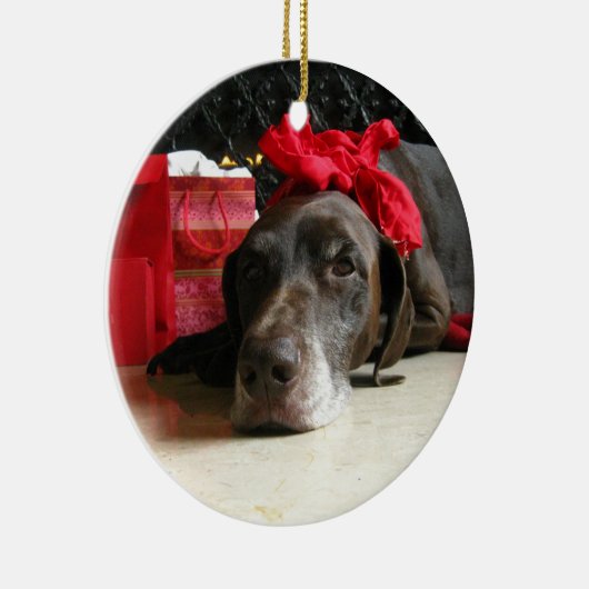 Christmas german shorthaired pointer keramikornament (Rechts)