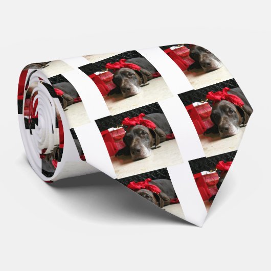 Christmas german shorthaired pointer krawatte (Gerollt)