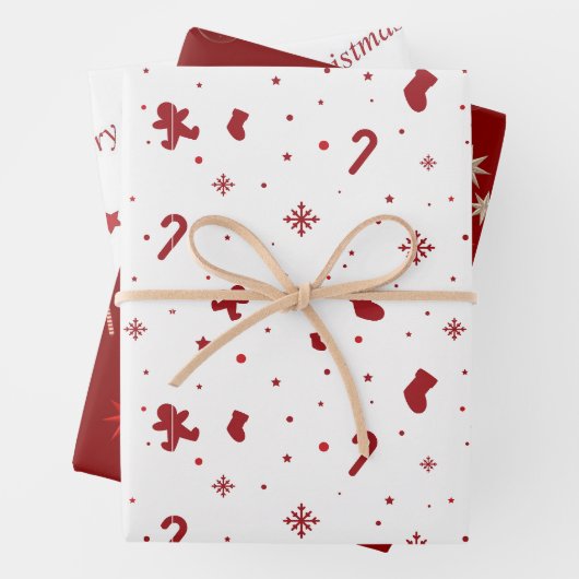 "Christmas" Geschenkpapier Set (Beispiel)