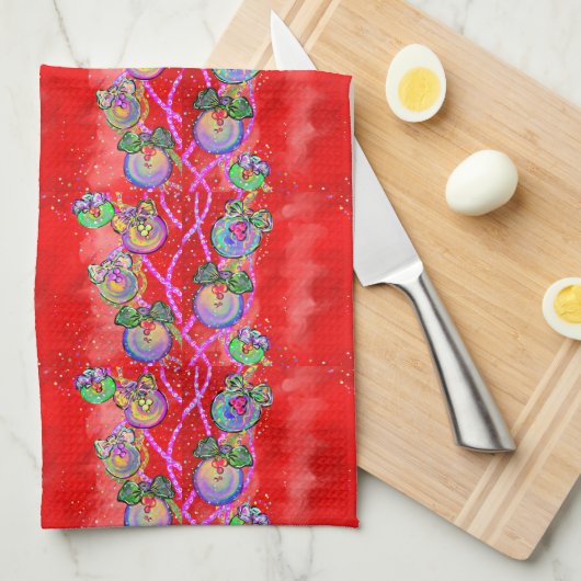 CHRISTMAS GESCHIRRTUCH (Viertel Falte)