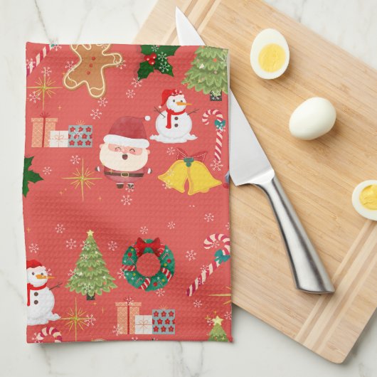 christmas geschirrtuch (Viertel Falte)