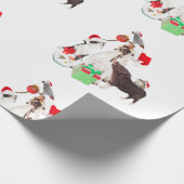 CHRISTMAS GESCHLECHTE TIERE IN SCHWEINEPAPEL GESCHENKPAPIER (Ecke)