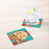 Christmas Getting Lit This Year Cocktail Rechteckiger Pappuntersetzer (Vor Ort)