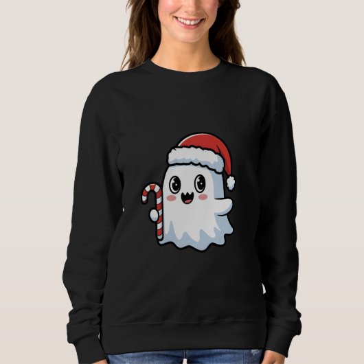 Christmas Ghost Candy Cane Sweatshirt (Vorderseite)