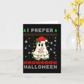 Christmas Ghost I Prefer Halloween Ugly Xmas Men W Karte (Gelbe Blume)