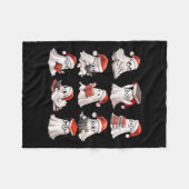 Christmas Ghost Reading Book Lovers Soky Ghost San Fleecedecke (Vorderseite (Horizontal))