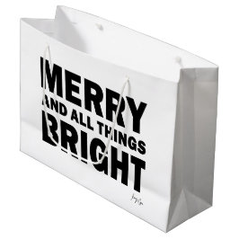 Christmas Gift Bag | Merry & All Things Bright Große Geschenktüte