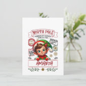 CHRISTMAS GIFT BAG MIT IHREM NAME C EINLADUNG (Stehend Vorderseite)