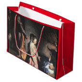 CHRISTMAS GIFT BAG RENAISSANCE NATIVITÄT GROßE GESCHENKTÜTE (Vorderseite Schrägansicht)