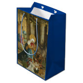 CHRISTMAS GIFT BAG RENAISSANCE-NATIVITÄTSBILDUNG MITTLERE GESCHENKTÜTE (Rückseite Schrägansicht)