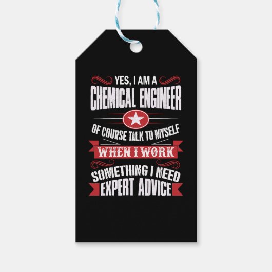 CHRISTMAS GIFT, Chemieingenieur Geschenkanhänger (Vorderseite)