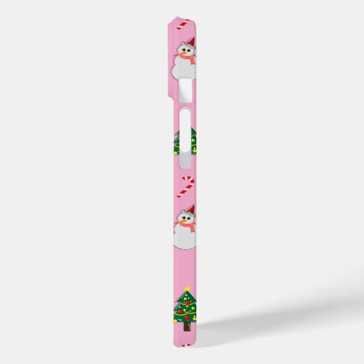Christmas Gift – Cute Holiday Pattern with Snowman Case-Mate iPhone Hülle (Rückseite / Links)