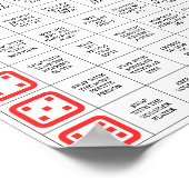 Christmas Gift Exchange Games, Christmas Dice Game Poster (Ecke)