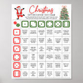 Christmas Gift Exchange Games, Christmas Dice Game Poster (Vorne)