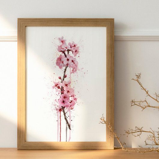 Christmas Gift Flower Cherry Blossom Poster
