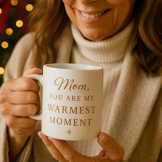 Christmas Gift for Mom – Warmest Moment Cozy Quote Jumbo-Tasse