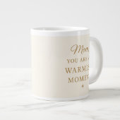 Christmas Gift for Mom – Warmest Moment Cozy Quote Jumbo-Tasse (Vorderseite Rechts)