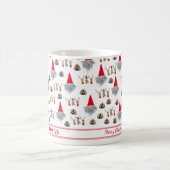 Christmas Gift For Uncle, Gnome & Reindeer Pattern Kaffeetasse (Mittel)