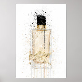 Christmas Gift Fragrance Bottle 'Platinum Gold' Poster