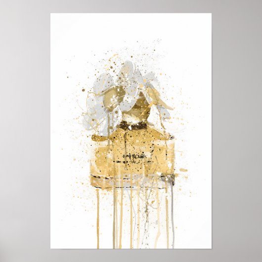 Christmas Gift Fragrance Bottle 'Yellow' Poster (Vorne)