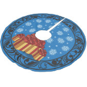 Christmas Gift Glow Polyester Weihnachtsbaumdecke (Schrägansicht)