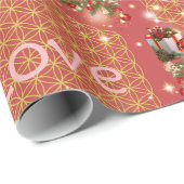 Christmas gift love flower of life Geschenkpapier (Rolleneckpunkt)
