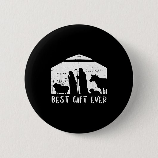 Christmas Gift Nativity Xmas Christian Men Women K Button (Vorderseite)