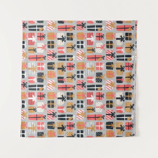 Christmas gift pattern wandteppich (Vorderseite (Horizontal))