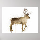 Christmas Gift Reindeer Poster (Vorne)