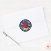 CHRISTMAS GIFT STICKERS: PERSONALISIERT: BIRD RUNDER AUFKLEBER (Umschlag)