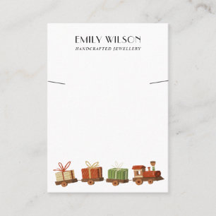 CHRISTMAS GIFT TOS TRAIN NECKLACE BRACELET DISPLAY VISITENKARTE