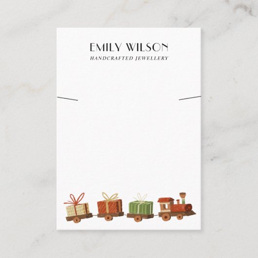 CHRISTMAS GIFT TOS TRAIN NECKLACE BRACELET DISPLAY VISITENKARTE (Vorderseite)