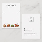 CHRISTMAS GIFT TOS TRAIN NECKLACE BRACELET DISPLAY VISITENKARTE (Vorne/Hinten)