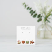 CHRISTMAS GIFT TOS TRAIN STUD EARRING DISPLAY QUADRATISCHE VISITENKARTE (Stehend Vorderseite)