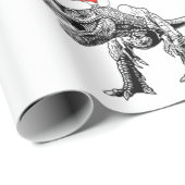 CHRISTMAS GIFT WRAP MIT DINOSAUREN MIT WEIHNACHTSM GESCHENKPAPIER (Rolleneckpunkt)
