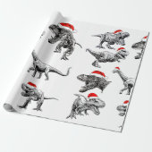 CHRISTMAS GIFT WRAP MIT DINOSAUREN MIT WEIHNACHTSM GESCHENKPAPIER (Ungerollt)