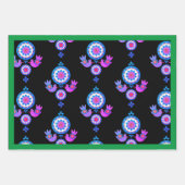 CHRISTMAS GIFT WRAP SHEED SCANDINAVIAN PATTERN GESCHENKPAPIER SET (Vorderseite 3)