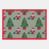 CHRISTMAS GIFT WRAP SHEED SCANDINAVIAN PATTERN GESCHENKPAPIER SET (Vorderseite 2)