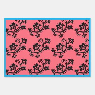 CHRISTMAS GIFT WRAP SHEED SCANDINAVIAN PATTERN GESCHENKPAPIER SET