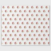 Christmas Gift Wrap Tortilla Santa Hat Geschenkpapier (Flach)