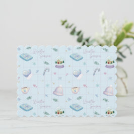 Christmas Gift Wrap with Festive Holiday Patterns Einladung