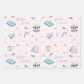Christmas Gift Wrap with Festive Holiday Patterns Geschenkpapier Set (Vorderseite 2)