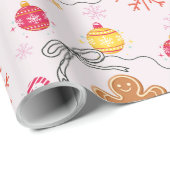 Christmas Gift Wrap with Gingerbread Geschenkpapier (Rolleneckpunkt)