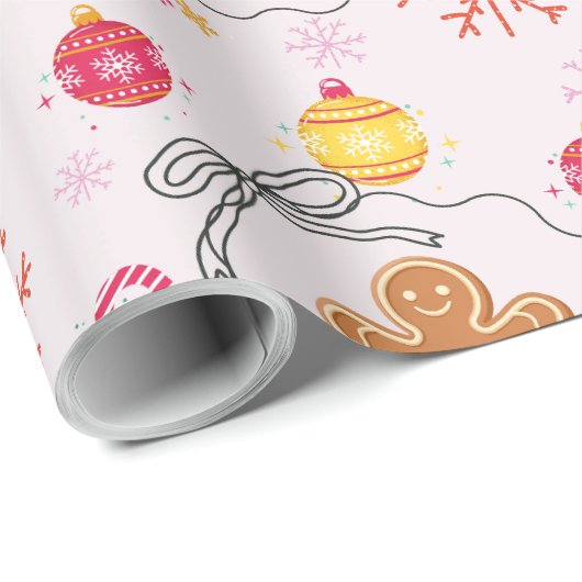 Christmas Gift Wrap with Gingerbread Geschenkpapier (Rolleneckpunkt)