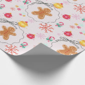 Christmas Gift Wrap with Gingerbread Geschenkpapier (Ecke)