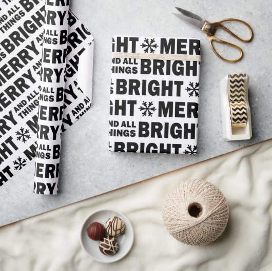 Christmas Gift Wrapping Paper | Merry and Bright Geschenkpapier (Basteln)