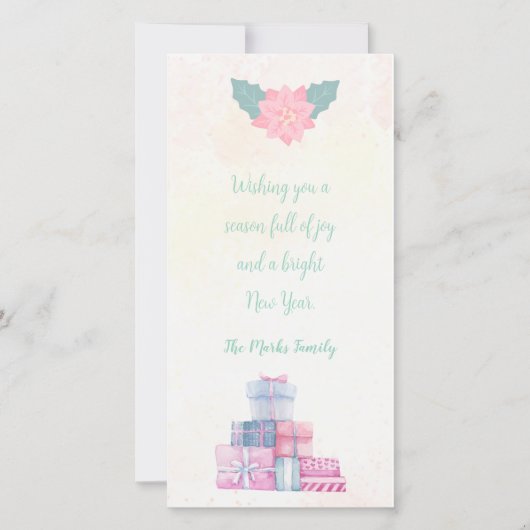 Christmas Gifts Greeting Card Feiertagskarte (Vorderseite)