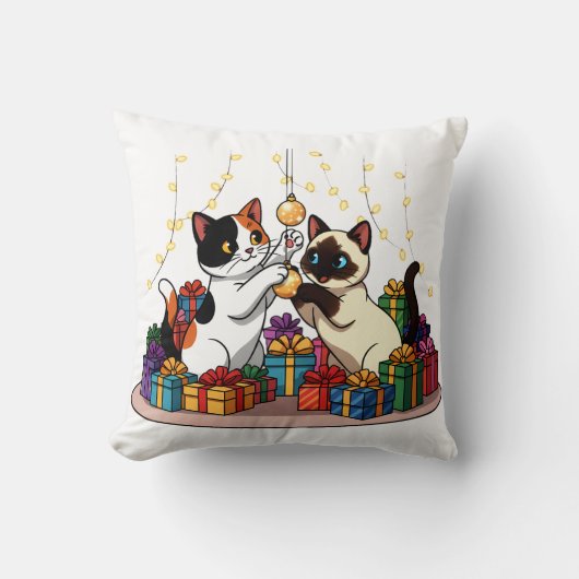 Christmas Gifts & Ornaments Cats Kissen (Vorderseite)