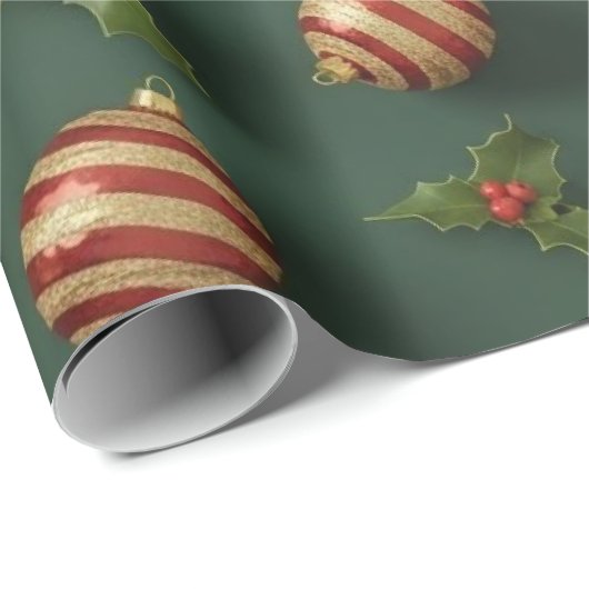 Christmas Gifts & Ornaments Seamless Pattern Geschenkpapier (Rolleneckpunkt)